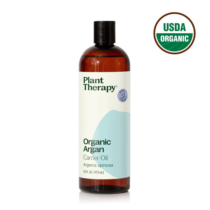 Organic Argan Carrier Oil 16oz Front Logo