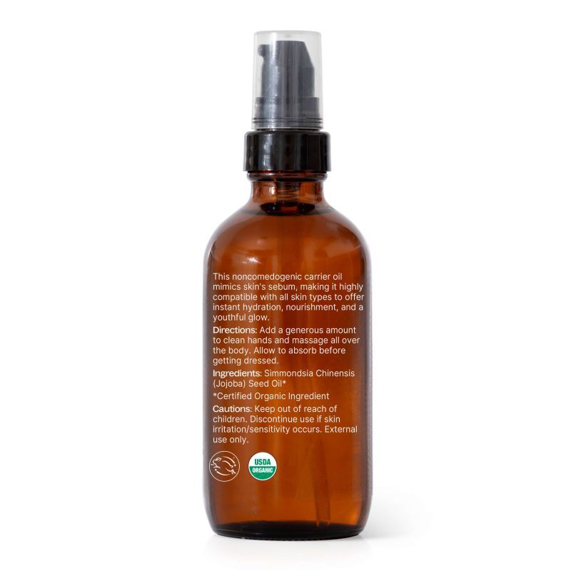 Organic Jojoba Body Oil 4oz back