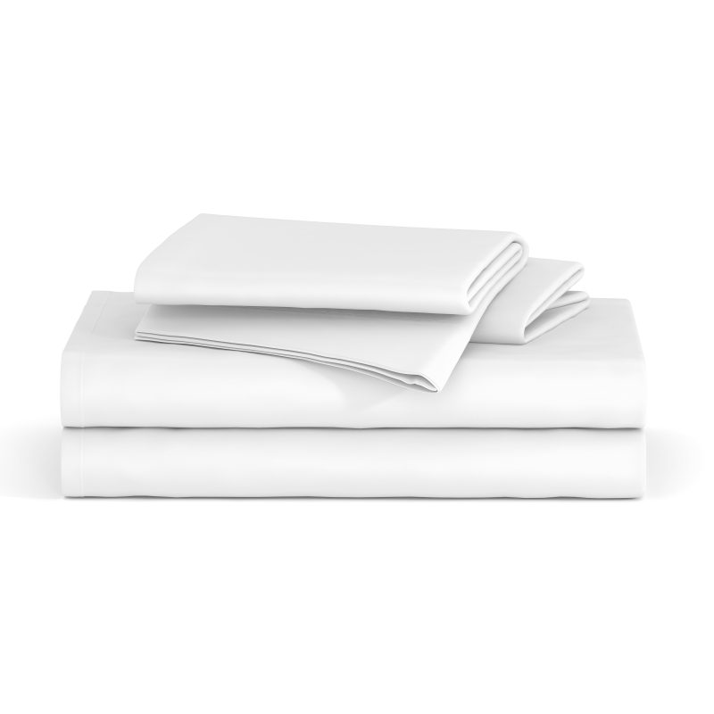 SIlo Sheet Set Stacked White Sateen